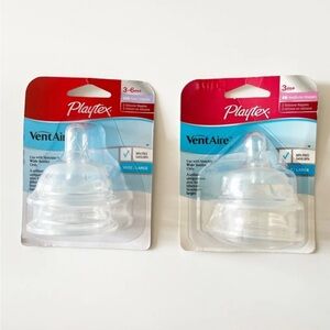 Set of 4 Playtex VentAire BPA-free nipples for wide bottles